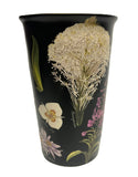 Glacier Matte Ceramic Flower Tumbler with Lid
