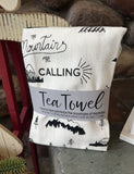 Corvidae Mountains Are Calling Tea Towel