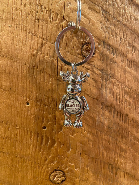 Glacier Park Dangle Moose Key Ring