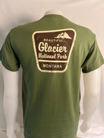 Men's Glacier Park Sign Distressed Tee