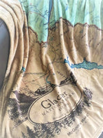 Glacier Park Map Blanket by McGovern