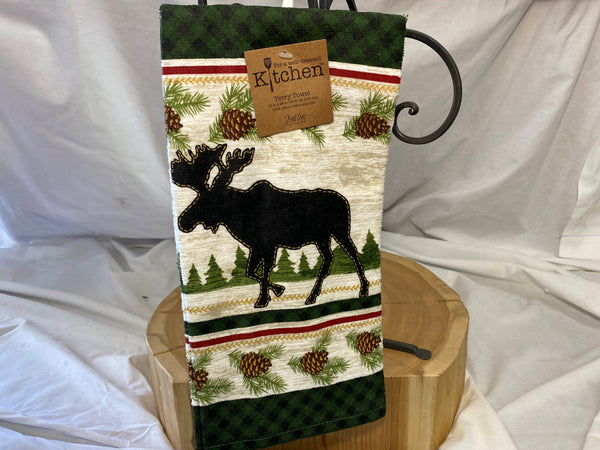 Woodland Moose Terry Towel