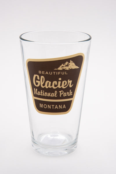 Glacier National Park Sign Pint Glass