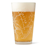 Glacier National Park Map Pint Glass